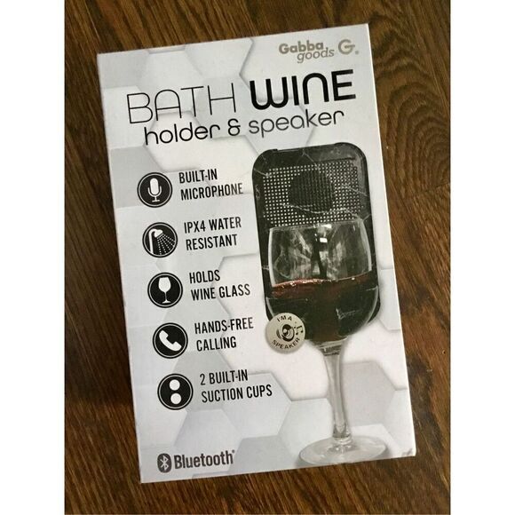 NEW Gabba Goods Bath Wine Holder & Speaker - Picture 5 of 5
